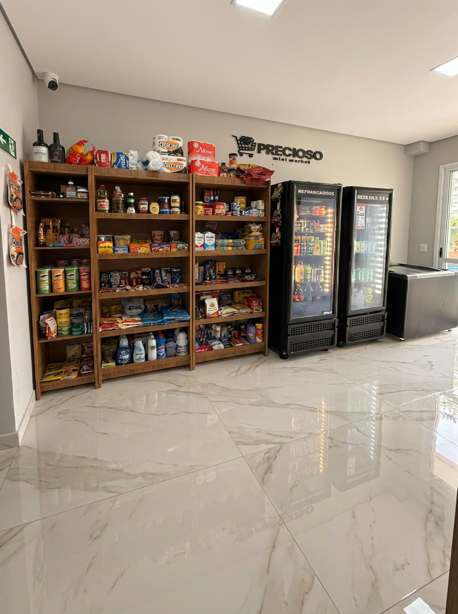 Mini market Precioso instalado em condomínio